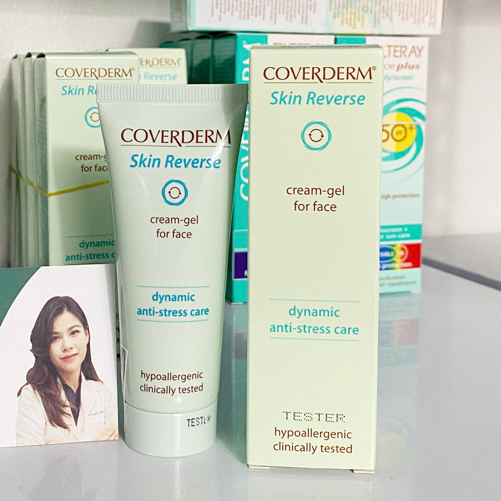 COVERDERM l Kem dưỡng da ngăn ngừa và hỗ trợ giảm mụn Coverderm Skin Reverse Cream Gel For Face