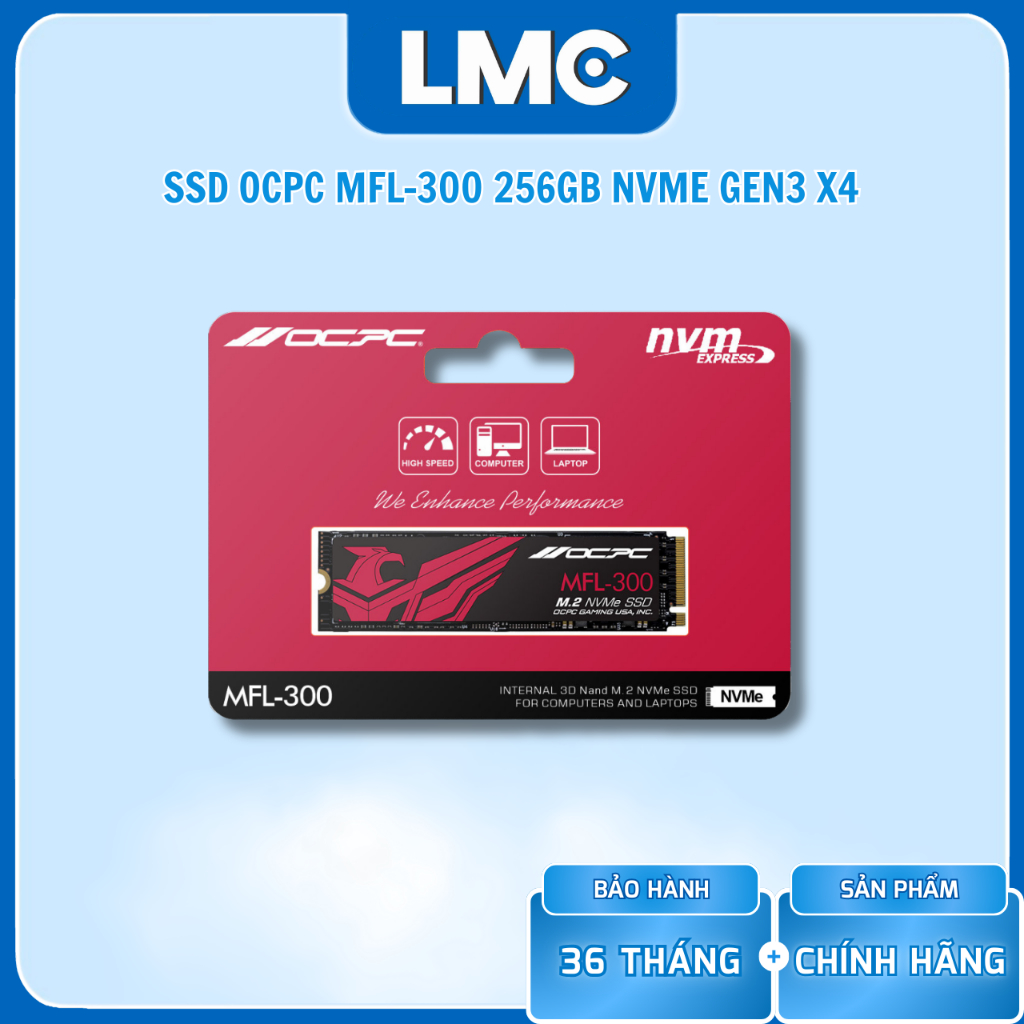 SSD OCPC MFL-300 256GB M.2 NVMe PCIe Gen3 x4 ( SSDM2PCIEF256G )