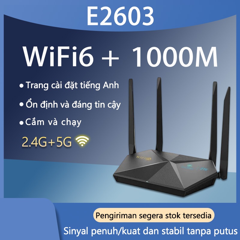 Bộ Phát Wifi6 ZTE E2603 chuẩn Ax1000Mbps -Có Mesh 2 băng tần