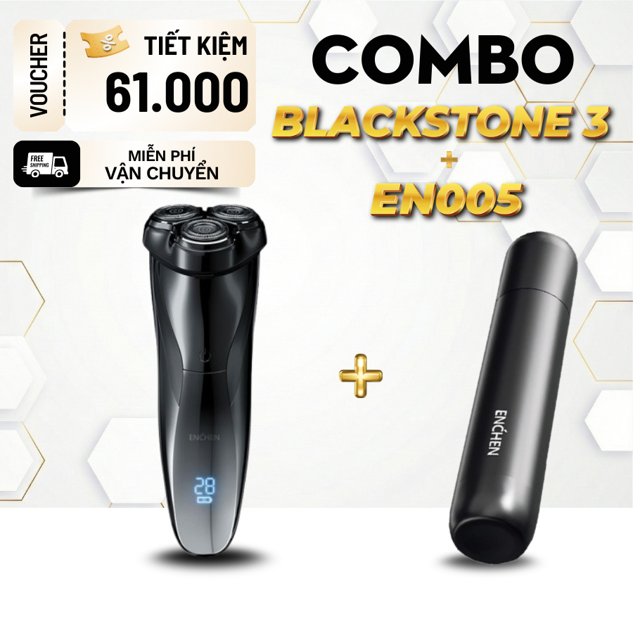 [Chính hãng] Combo Máy cạo râu Enchen Blackstone 3 & Máy tỉa lông mũi Enchen EN005