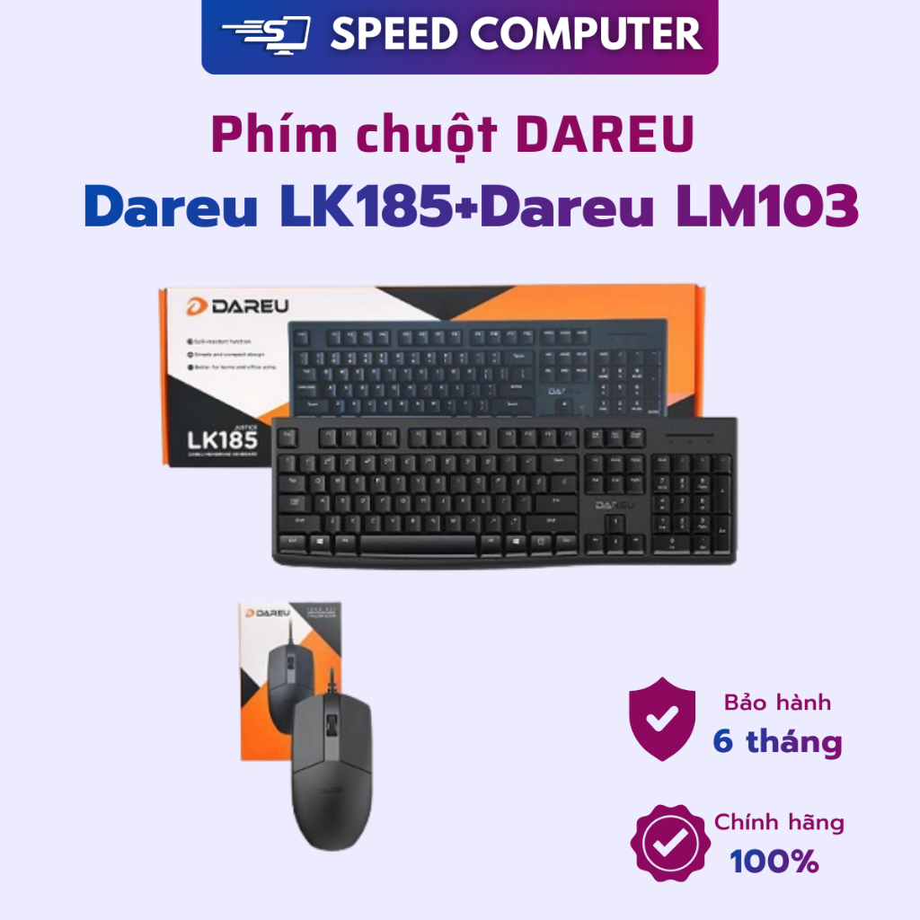 Bộ phím chuột máy tính Dareu - Chuột Dareu LM103 - Chính Hãng