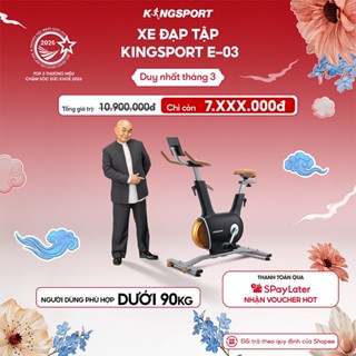 Xe đạp tập KINGSPORT Creative E-03 Black bánh đà kép 7kg với 32 cấp độ kháng lực