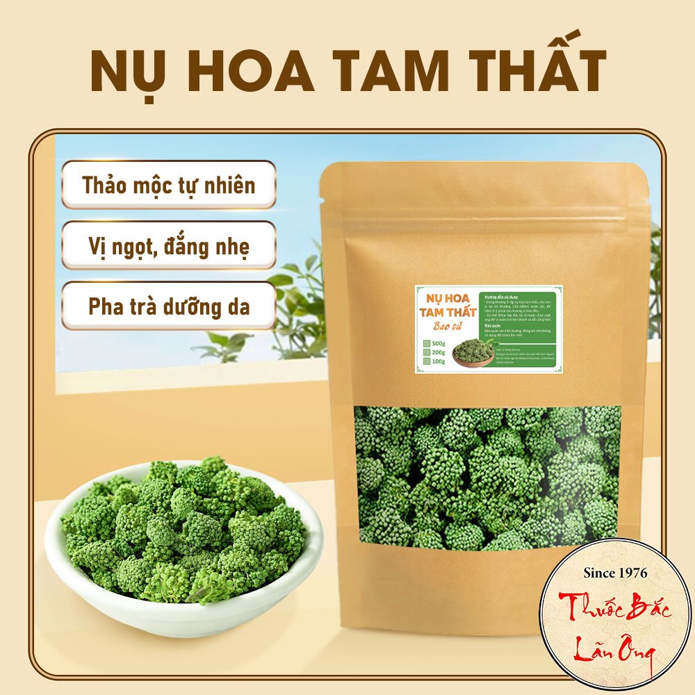 Nụ hoa tam thất bao tử 500g (Trà nụ hoa tam thất hữu cơ, xanh, đẹp)