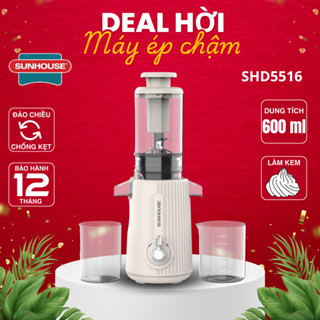 Máy ép chậm SUNHOUSE SHD5516, Công nghệ ép tưỡi giữ nguyên VITAMIN, Có làm kem - Bảo hành 12 tháng