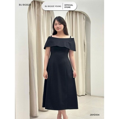 Đầm 2 dây dáng dài mix choàng vai BIGSIZE (55kg đến 95kg) – 26HD004 - [BU Bigsize Young]