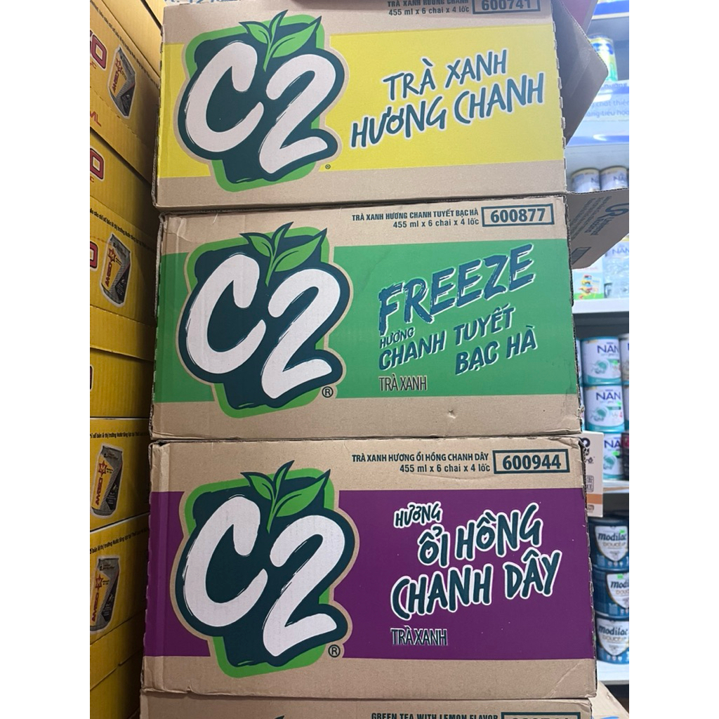 Thùng 24 chai nước ngọt C2 đủ vị