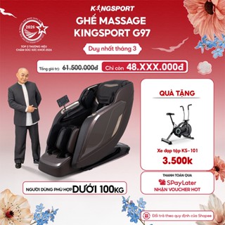 Ghế massage toàn thân cao cấp KINGSPORT DELUXE G97 chế độ massage 3D Ultra, 10 bài massage