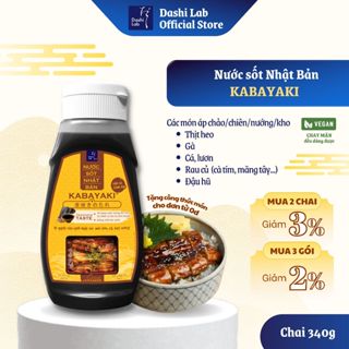 Nước Sốt KABAYAKI Sốt Lươn Nướng Nhật Bản Chay Mặn Cho Bé Từ 1 Tuổi DASHI LAB Chai 340g