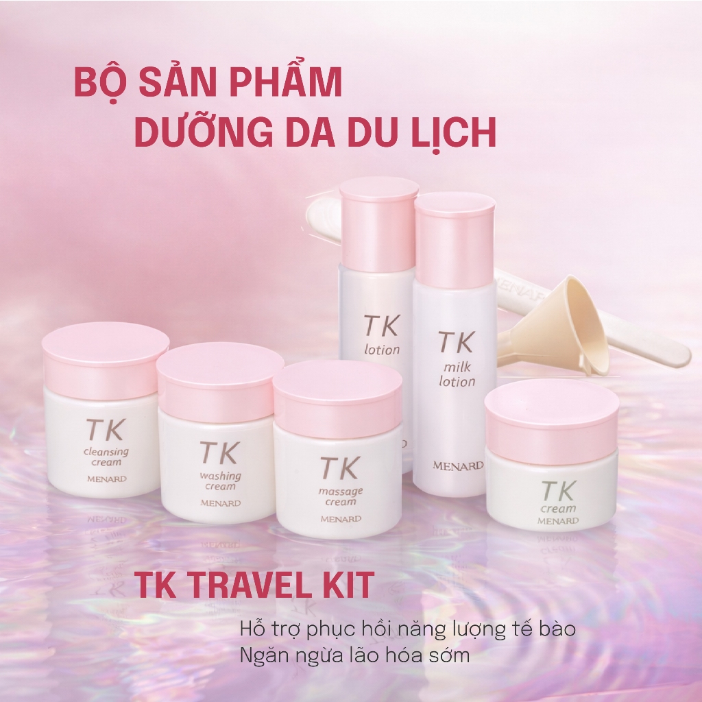 [Võ Hà Linh x Menard] Bộ sản phẩm du lịch Menard TK Travel Kit làm sạch và dưỡng ẩm da ngăn ngừa lão