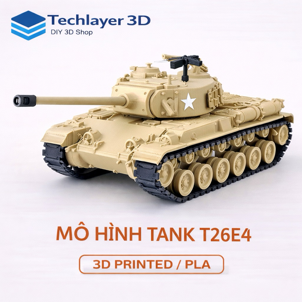 Mô Hình 1/35 T26E4 Super Pershing United States Army Trưng Bày | DIY 3D SHOP