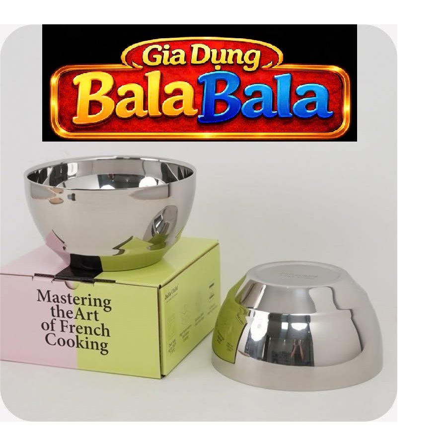 Bát tô inox 2 lớp chống nóng Julia Child – size 20cm