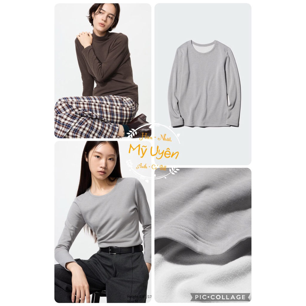 [ Không đổi trả - Dòng ấm nhất ] HEATTECH Ultra Warm Áo Thun Giữ Nhiệt Cổ tròn/ cổ cao Uni