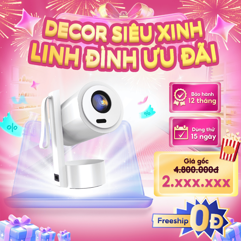 [ NEW 2026 ] Máy Chiếu S8 MiniGo - Máy Chiếu Movie Legend - Độ Phân Giải Full HD