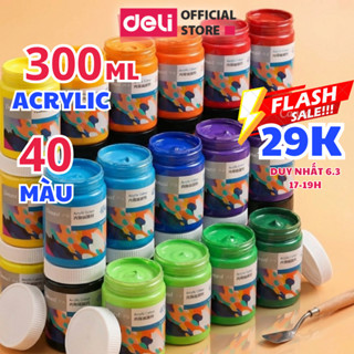 [CHE PHỦ CAO] Màu Nước Acrylic 300ml Dmast Cao Cấp Deli Custom Mọi Chất Liệu Màu Lên Chuẩn, Bóng Nhẹ