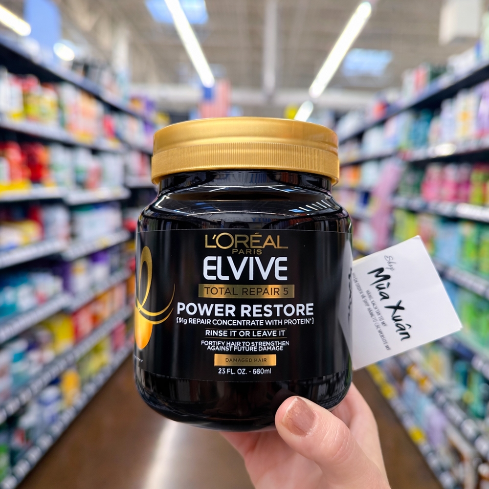 [HÀNG MỸ] Ủ tóc L'Oreal Paris Elvive Total Repair 5 Power Restore Multi-Use Treatment, 680ml