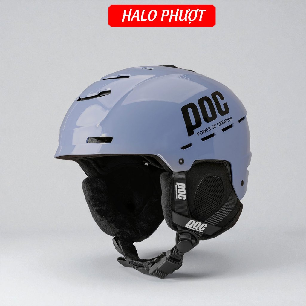 [Hỏa Tốc HCM] Nón Bảo Hiểm POC P10 độ kính, P10 Xám Xi Măng Ốp Tai Tháo Rời