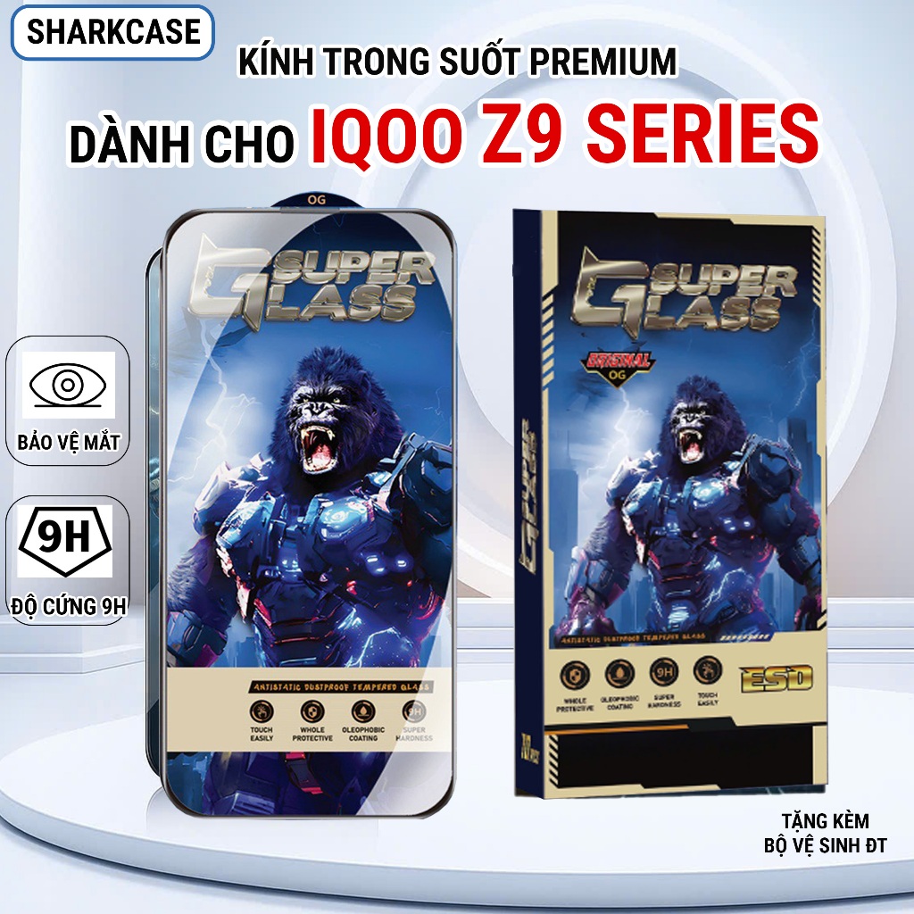 Kính cường lực iQoo Z9 Turbo, Z9 5G, Z9x, Z9 Lite/Plus premium full màn miếng dán bảo vệ màn hình đi