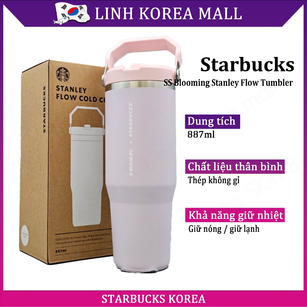 [Starbucks Hàn Quốc] Starbucks SS Blooming Stanley Flow Tumbler 887ml