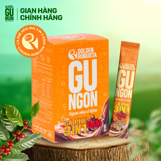 Cà phê GU NGON 3in1 Đậm - GOLDEN ROBUSTA (Hộp 18 gói x 16g)