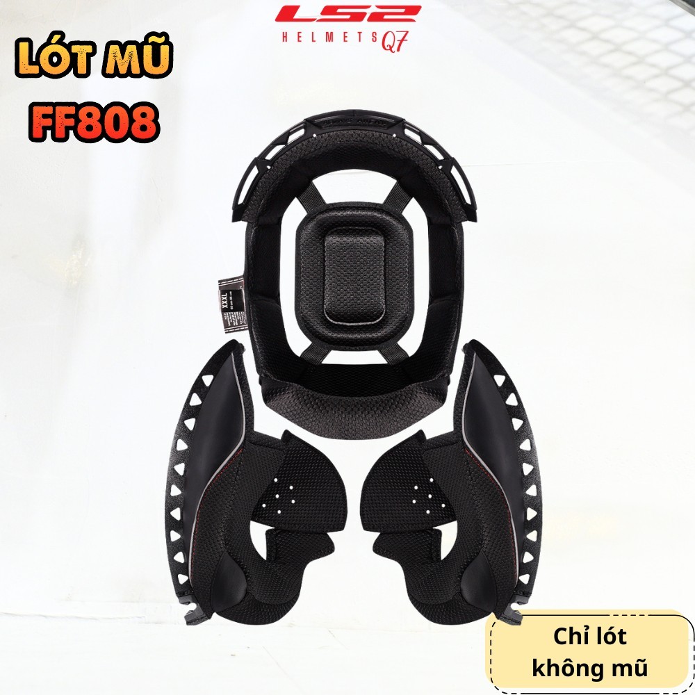Bộ Lót Gắn Mũ LS2 FF808 Stream II Size M L XL XXL 3XL