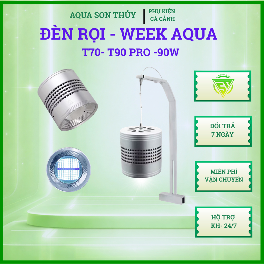 Đèn rọi thuỷ sinh Week Aqua T70- T90 Pro -90w