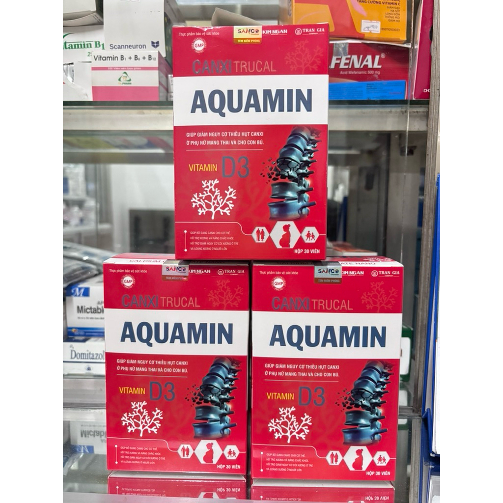 Viên uống bổ sung Canxi Aquamin MK7 lọ 30 viên
