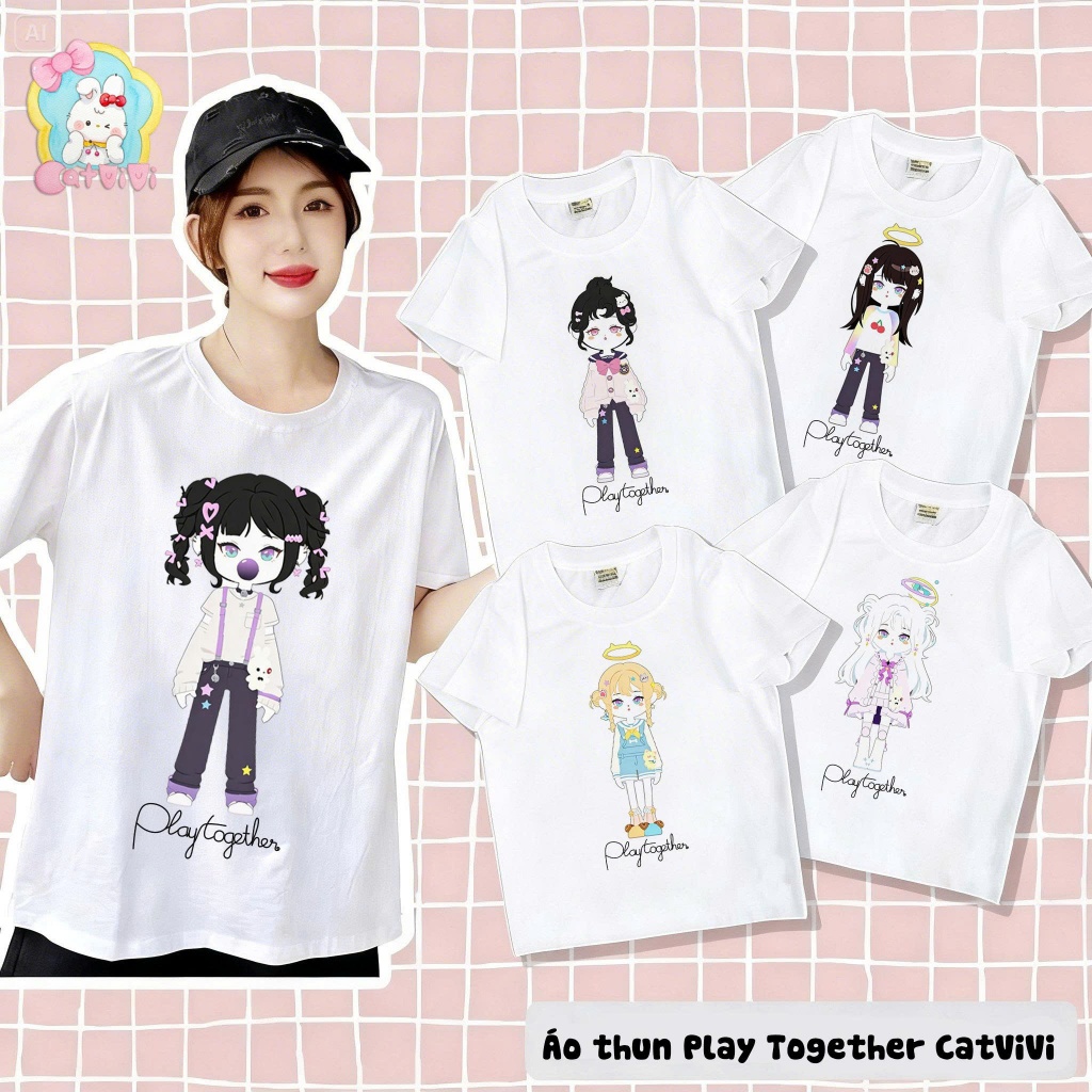 Áo thun Play Together giá rẻ - Tổng hợp mẫu tháng 3 năm 2026 ,áo play together in hình sắc nét cute 