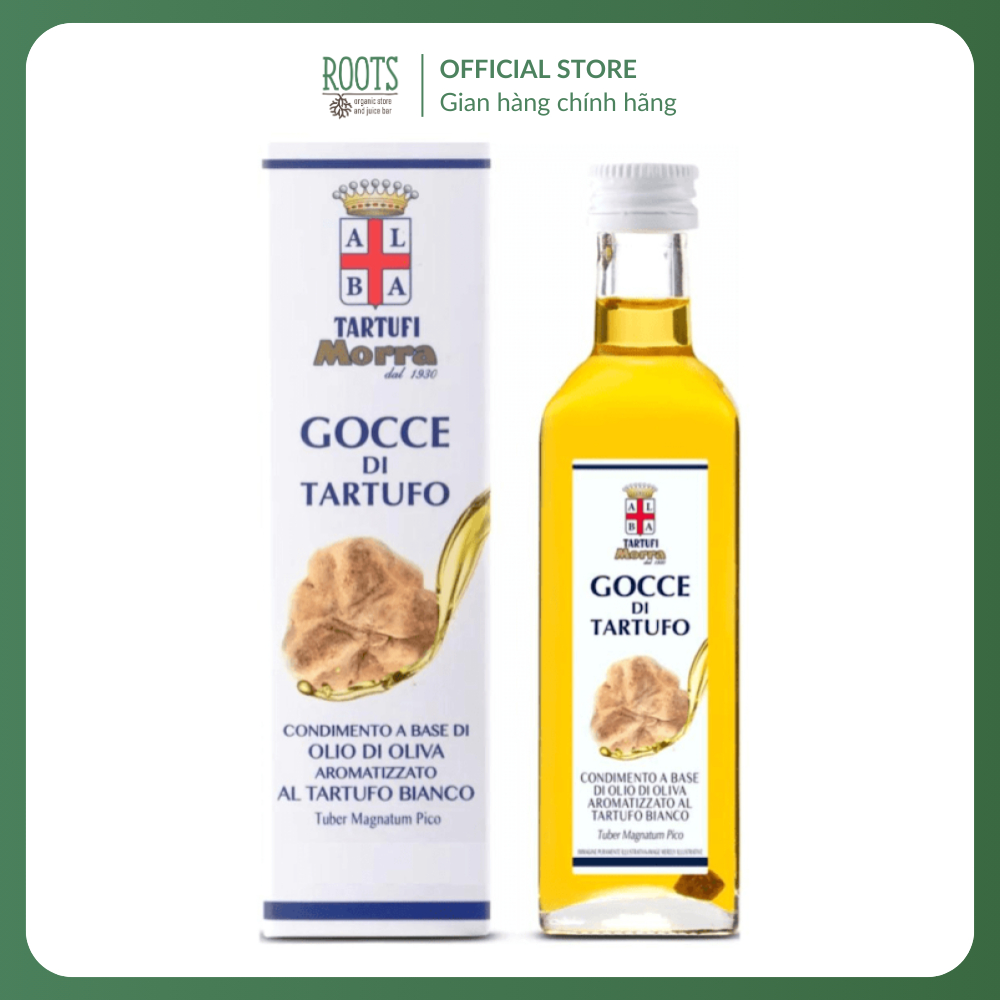 (Ship hỏa tốc) TARTUFI MORRA - Dầu Oliu Nấm Truffle Trắng, Gocce di Tartufo, White Truffle Oil, 8.45