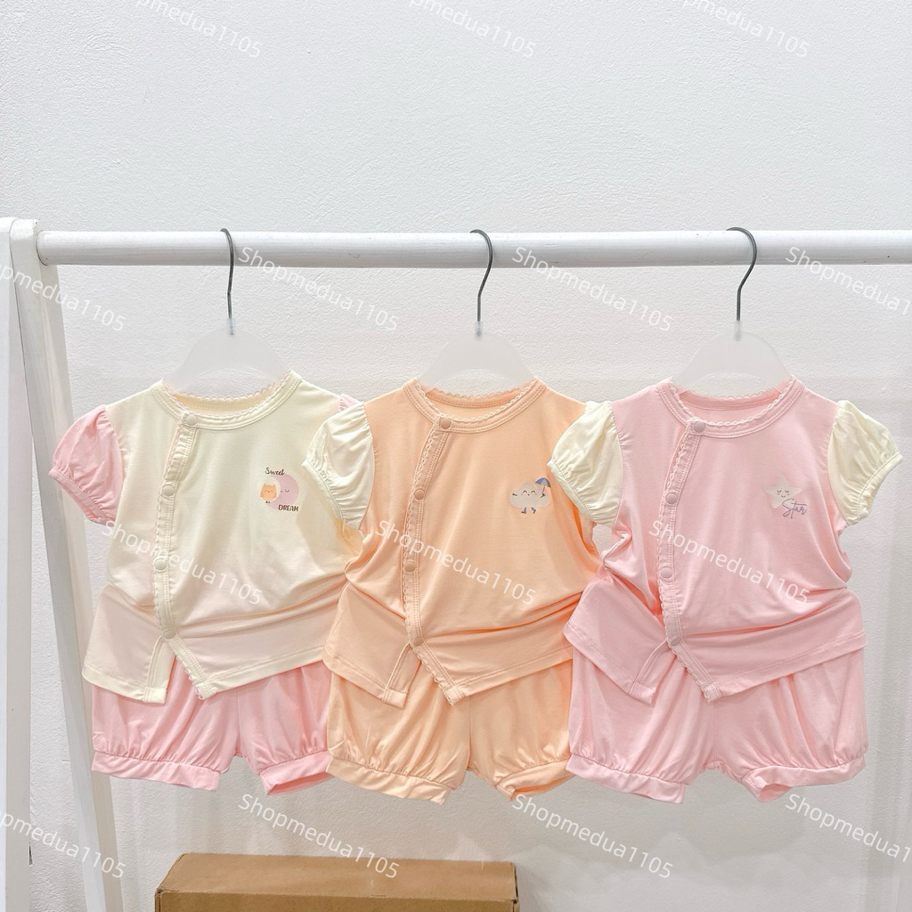 [LULLABY] Bộ cài chéo sơ sinh lullaby size 1-3M đến 6-9M