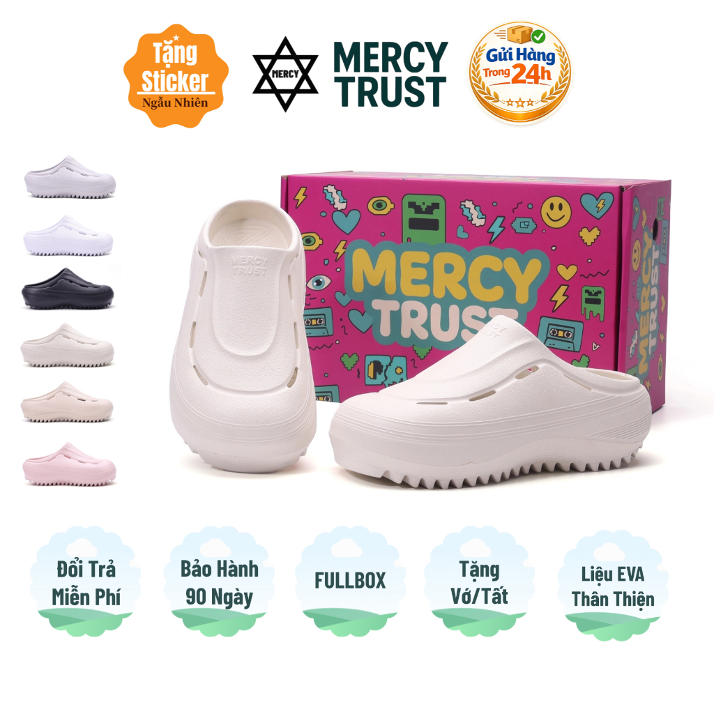 [FULLBOX, STICKER, VỚ] Sục MERCY TRUST MC23 CloudStep Foam Clog – Dép Chất Liệu EVA Êm Nhẹ Streetwear Nam Nữ