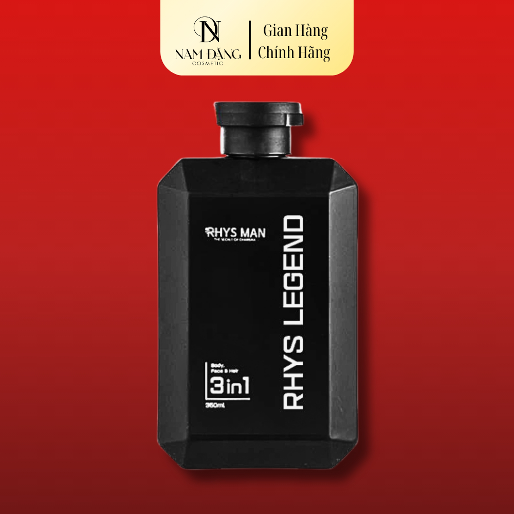 Sữa tắm gội nam RHYS MAN hương nước hoa 3 in 1 Rhys Legend 350ml - Hàng chính hãng