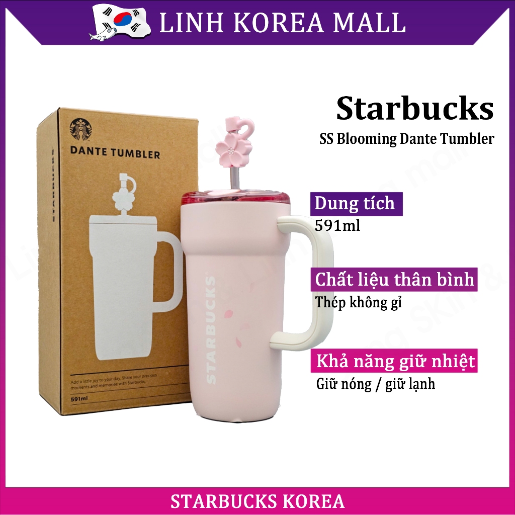 [Starbucks Hàn Quốc] Bình Giữ Nhiệt Starbucks SS Blooming Dante Tumbler 591ml