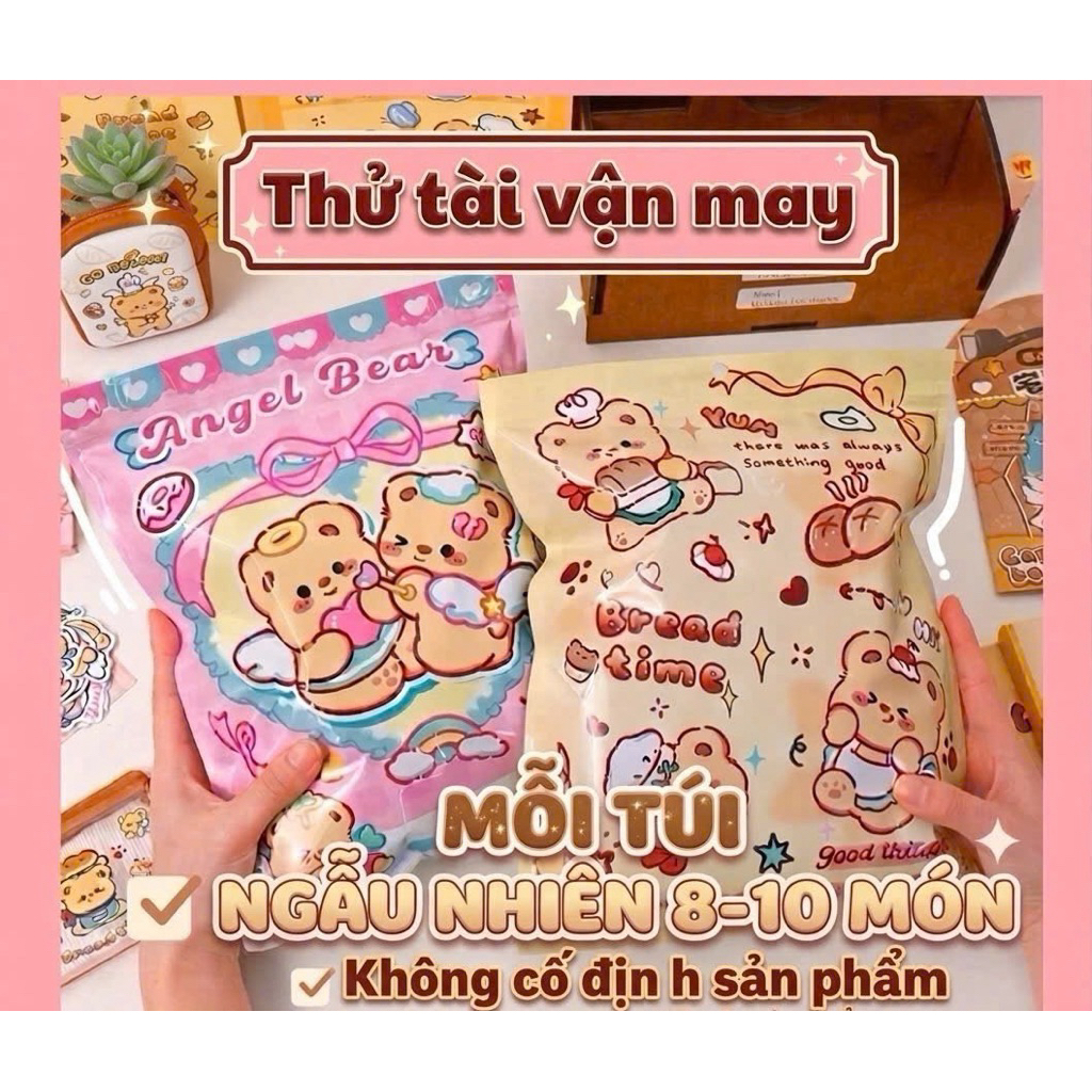 Sổ tay Blind Box Capybara, Loopy, Anime - Túi  mù quà tặng sổ còng A5 kèm phụ kiện bất ngờ, dễ thươn