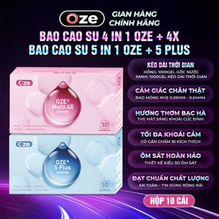 Combo 2 Hộp Bao Cao Su Oze+( 20 Cái ) OZE+ Multi 4X & OZE+ 5 Plus