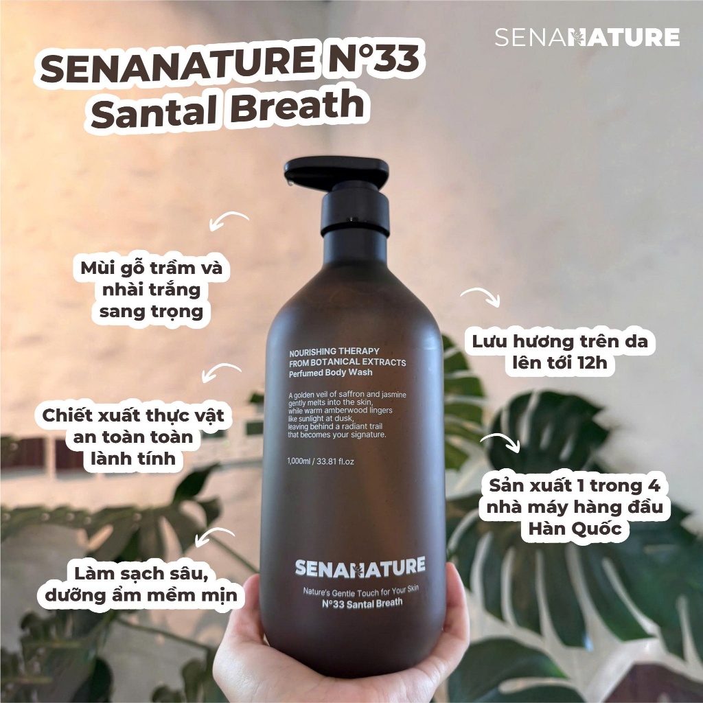 sữa tắm SENANATURE NOURISHING THERAPY FROM BOTANICAL EXTRACTS Perfumed Body Wash 500-1000ml TI