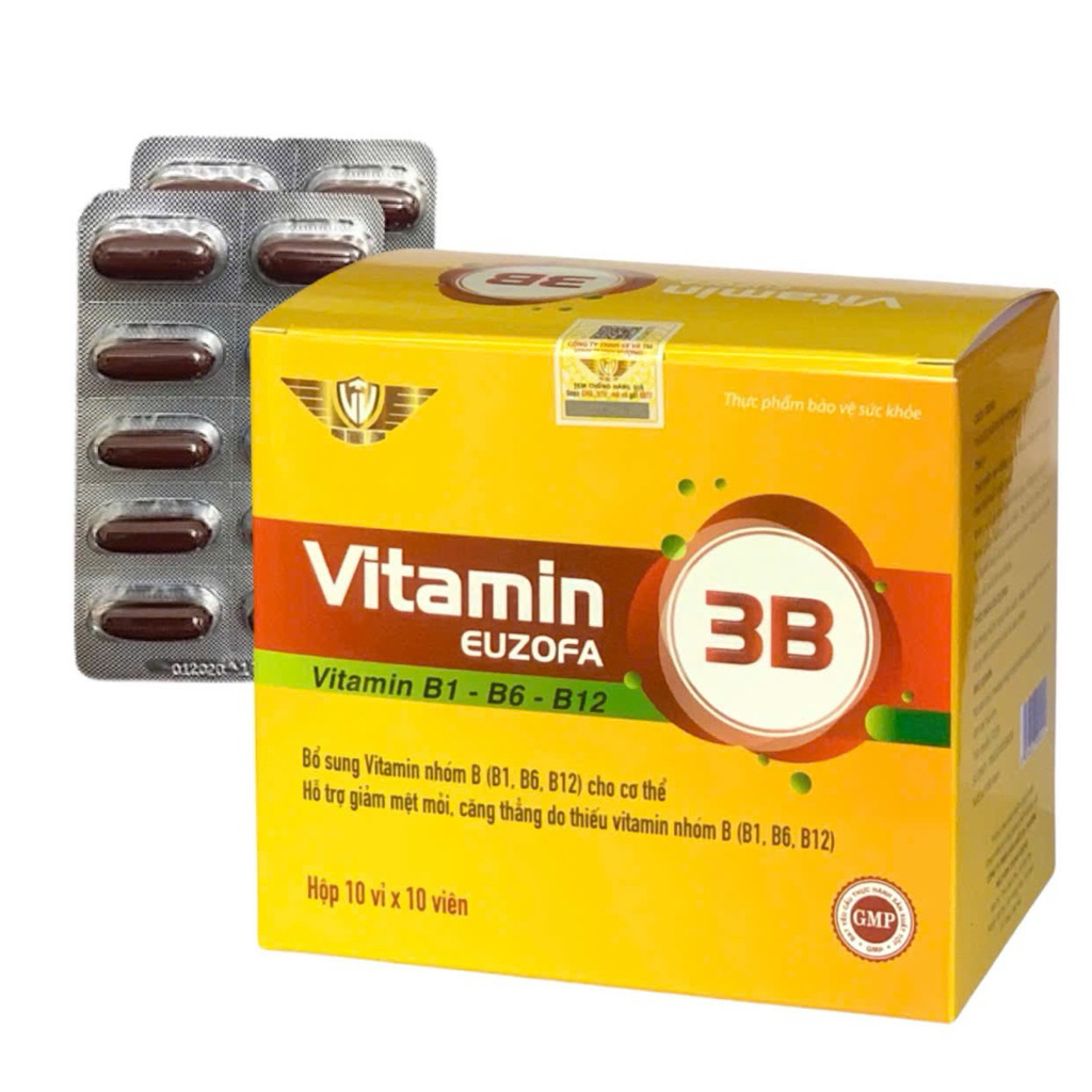 VITAMIN 3B Euzofa (Bổ sung vitamin 3B,hỗ trợ giảm mệt mỏi,căng thẳng do thiếu vitamin)