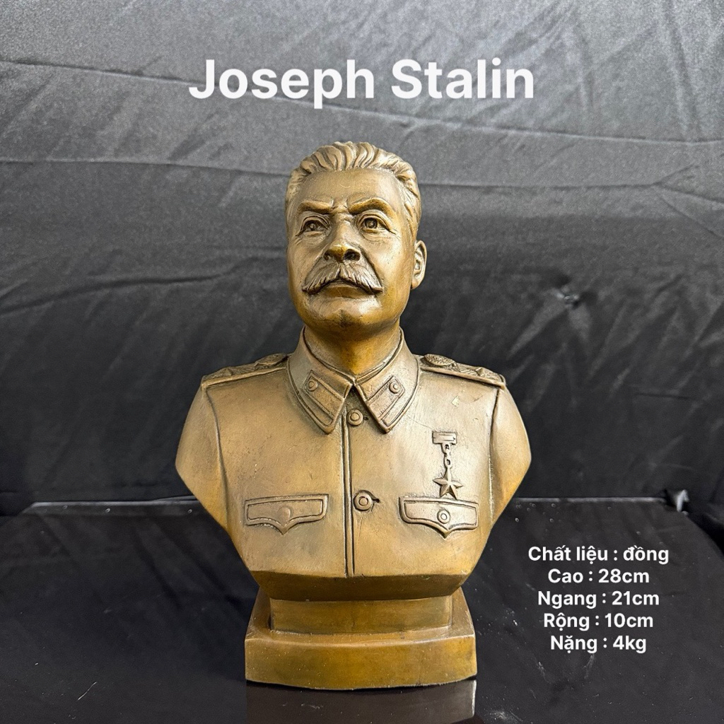 Joseph Stalin cao 28cm bằng đồng
