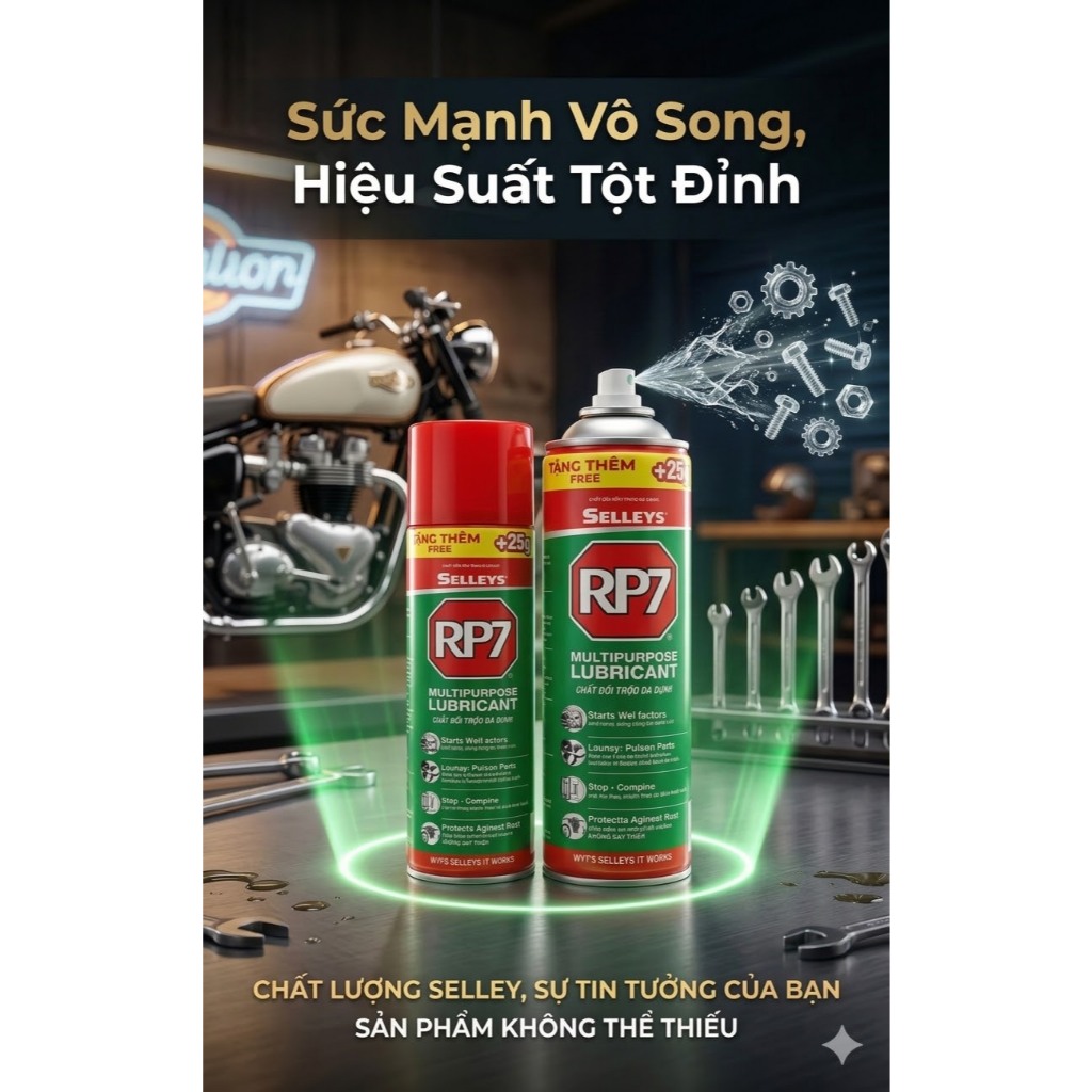Chai Xịt RP7 Chống Rỉ Sét và Bôi Trơn Bảo Vệ Linh Kiện, Thiết Bị và Đồ Dùng Hiệu Loại Tốt