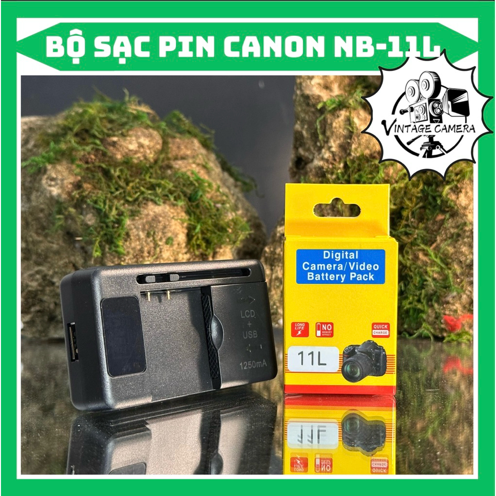 Bộ Sạc Pin Canon NB-11L ( Combo Sạc LCD / Pin thay thế ) dùng cho IXUS 125 HS, 132, 135, 140, 145, 1