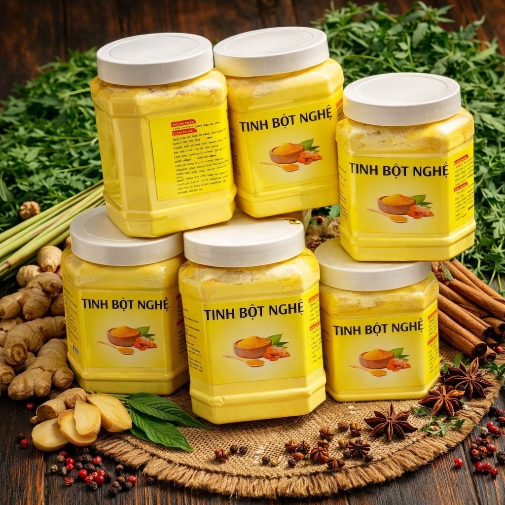 500g Tinh bột nghệ nguyên chất Tuệ Linh
