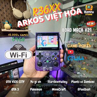 Máy chơi game R36xx chính hãng bản WiFi 2 RAM, Pin 3000mah , hỗ trợ hơn 20 dòng game