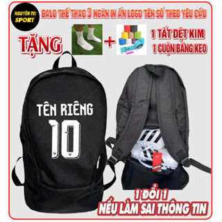 BALO THỂ THAO 3 NGĂN IN ẤN THEO YÊU CẦU có ngăn đựng giáy sau đáy