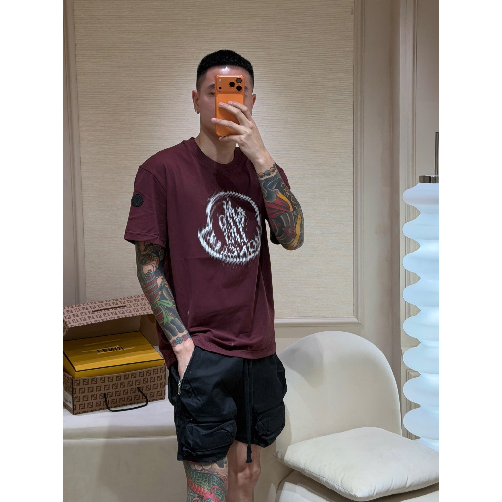 Bộ Hè Nam Moncler chữ nhoè Mới Nhất - Bộ Cộc Nam Moncler thời trang Siêu Đẹp nam