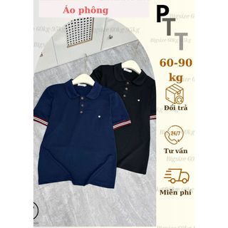 (BIGSIZE 60-90kg) Áo phông polo tay bo viền gắn tang đi học, đi làm, đi chơi