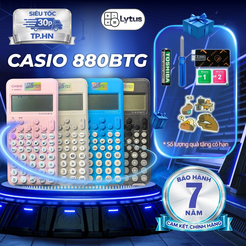 Máy tính CASIO FX-880BTG cũ (độ mới 80-99%) CHÍNH HÃNG