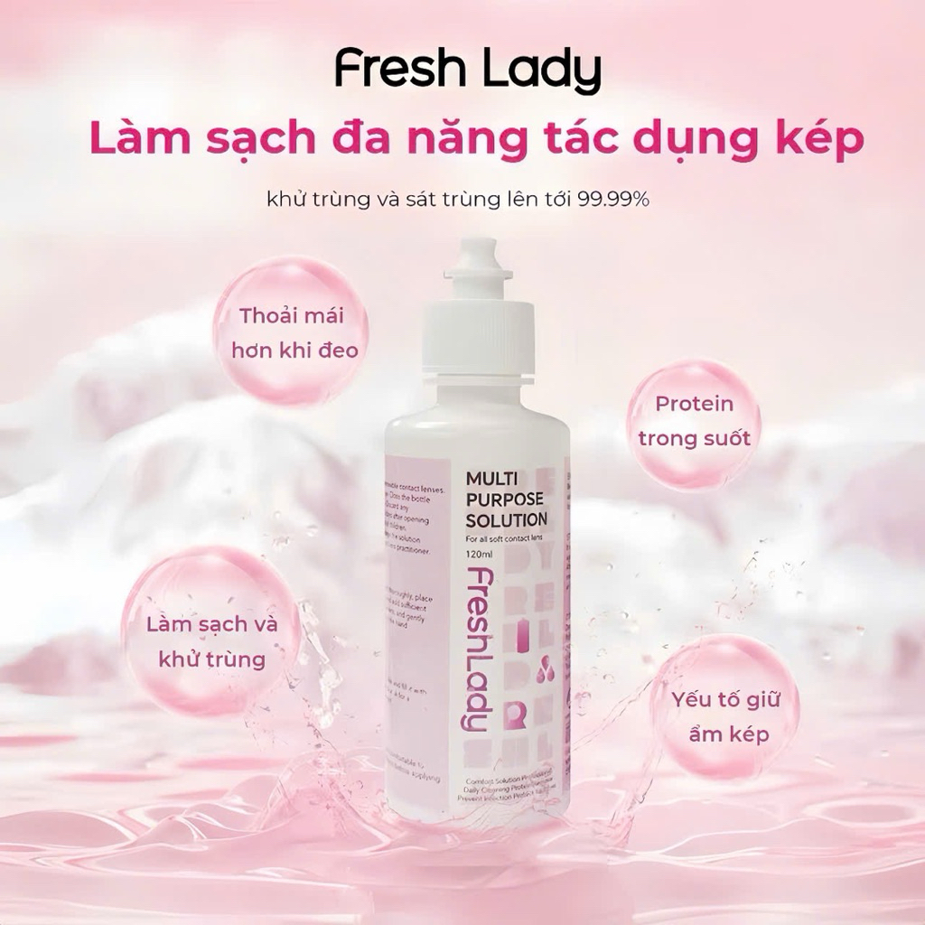 Nước ngâm Fresh Lady dành cho kính áp tròng