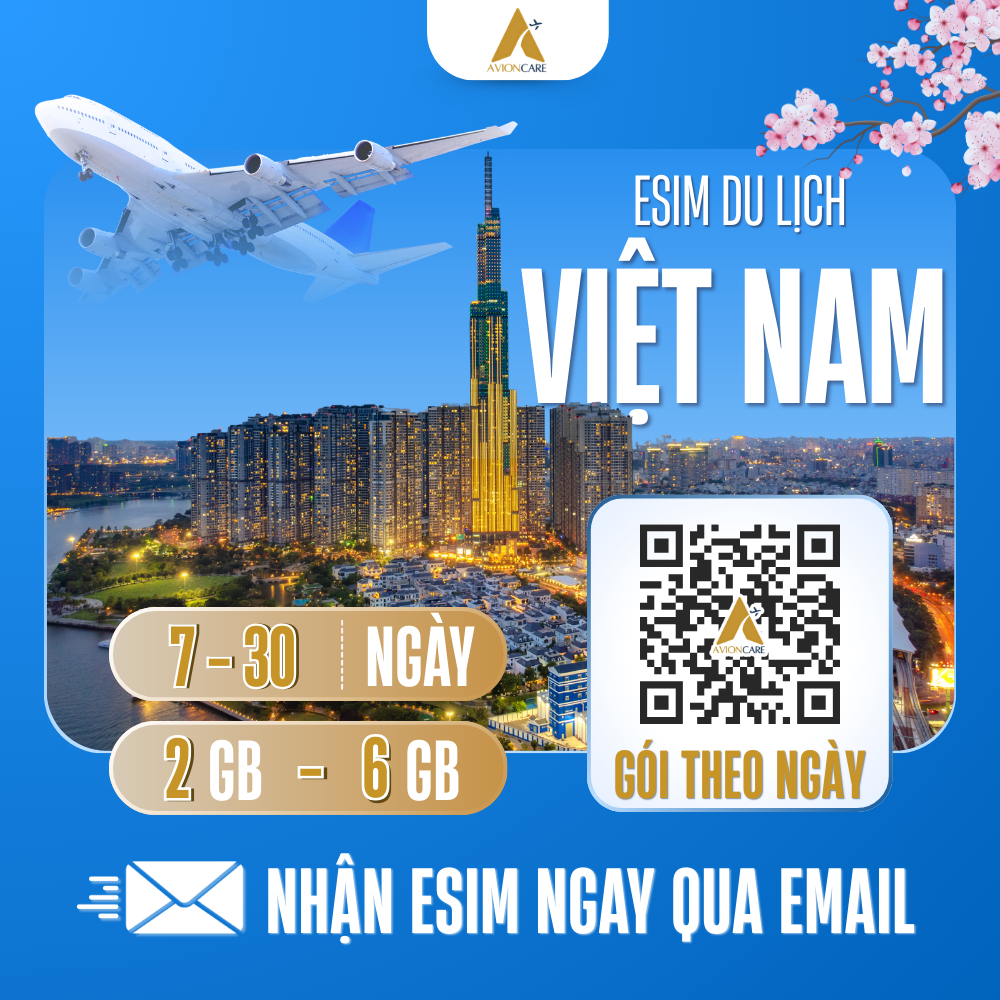 eSim Việt Nam 4G  | Data 2GB–5GB | Gói Theo Ngày (7–30 Ngày) | AvionCare gửi eSIM qua email