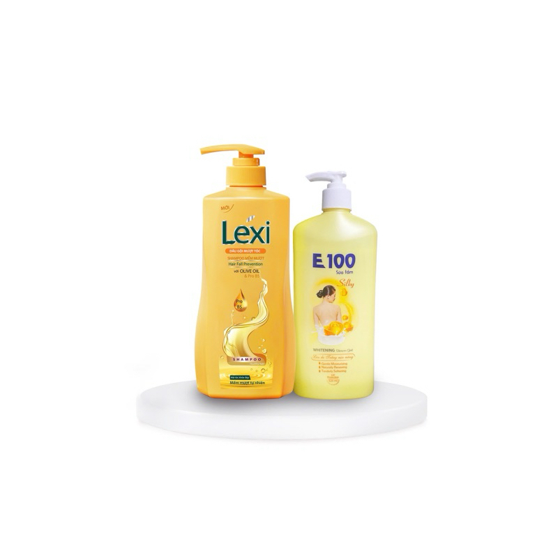 Combo Dầu Gội Lexi 650g Kèm 1 Chai Sữa Tắm E100 520ml