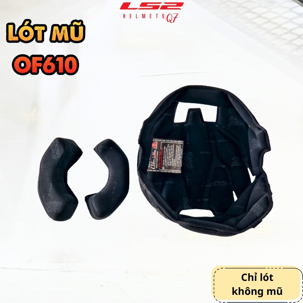 Bộ Lót Gắn Mũ LS2 OF610 Light Size M L XL XXL