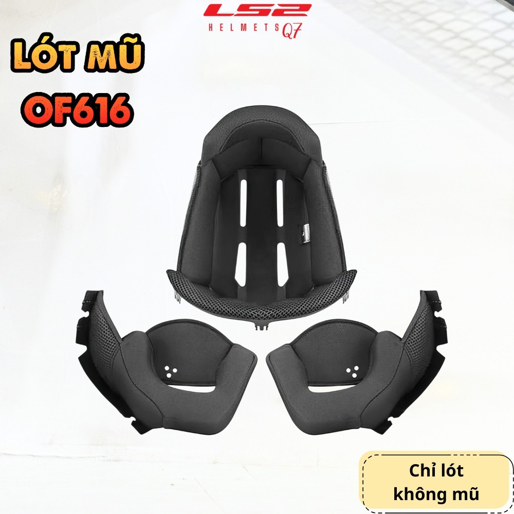 Bộ Lót Gắn Mũ LS2 OF616 Airflow Size M L XL XXL 3XL